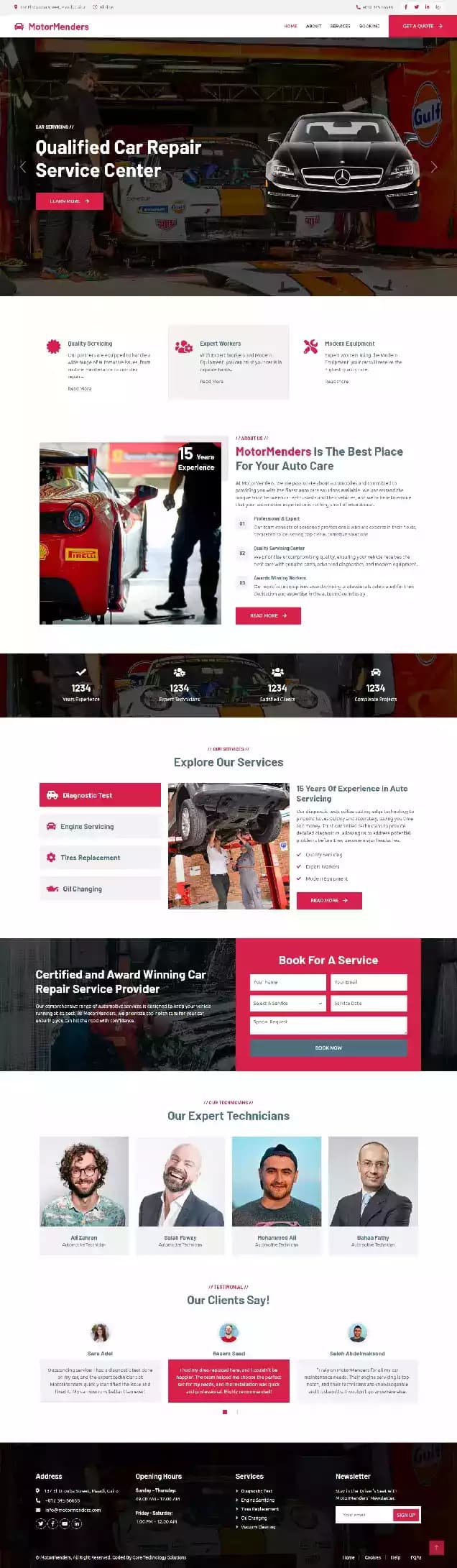 مشروع MotorMenders for cars - Fekra Labs